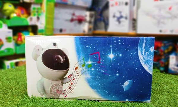 چراغ خواب کهکشانی و اسپیکر دار بلوتوثی طرح فضانورد مدل MXS003_اسباب بازی اتاق کودک