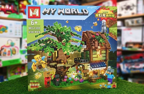 لگو ماینکرافت خانه درختی چراغدار 830  قطعه مدل Minecraft MG1300_اسباب بازی لگو