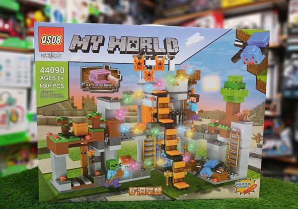 لگو ماینکرافت خانه درختی چراغدار 650 قطعه مدل Minecraft QS08 44090_اسباب بازی لگو