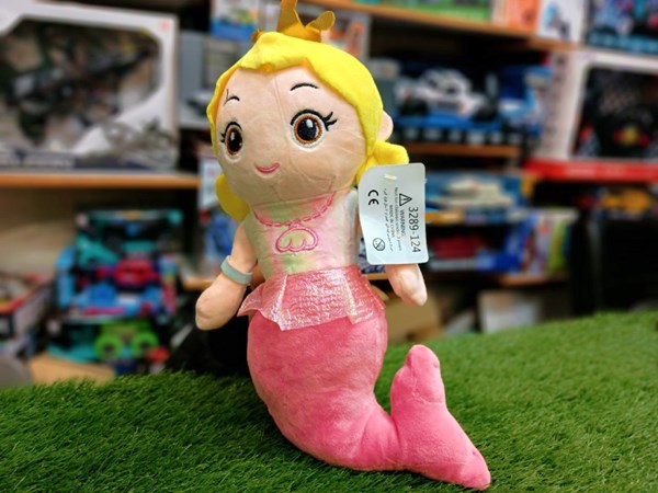 عروسک پولیشی پری دریایی رنگ صورتی_اسباب بازی عروسک دخترانه