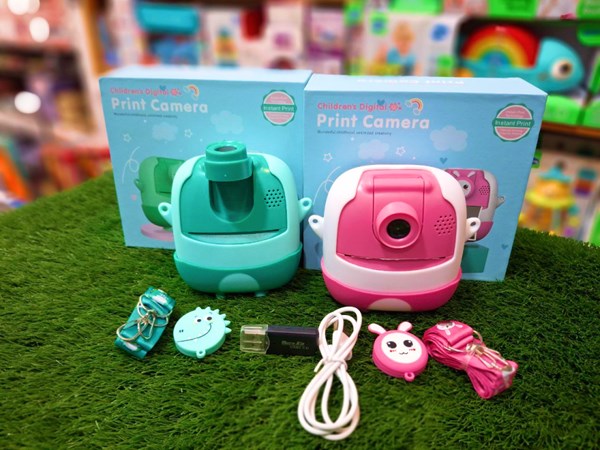 دوربین عکاسی و فیلمبرداری دیجیتال کودک با چاپ فوری حرارتی و رم 32 گیگ سبز_اسباب بازی دیجیتال و هوشمند