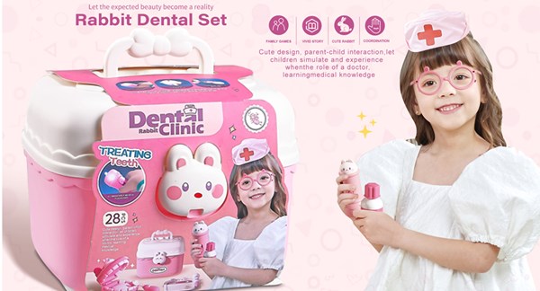 اسباب بازی ست دندان پزشکی 28 تکه طرح خرگوش Rabbit Dental Set_اسباب بازی مشاغل