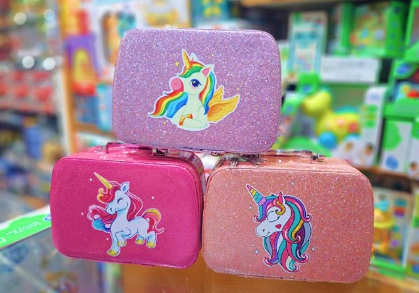 کیف لوازم آرایشی طرح یونیکورن رنگ سرخابی مدل Beauty Make-up B160_کیف و کوله پشتی