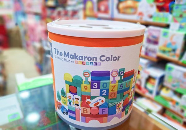 بلوک چوبی خانه سازی بریکس سطلی 108 قطعه با صفحه بازی مدل JHTOY 139_اسباب بازی لگو