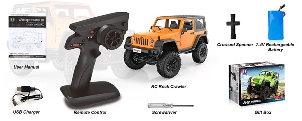ماشین کنترلی جیپ آفرود مقیاس 1:14 مدل Jeep Wrangler DOUBLE E_اسباب بازی ماشین کنترلی