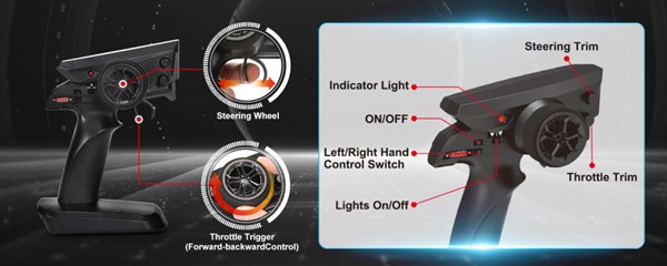 ماشین کنترلی جیپ آفرود مقیاس 1:14 مدل Jeep Wrangler DOUBLE E_اسباب بازی ماشین کنترلی