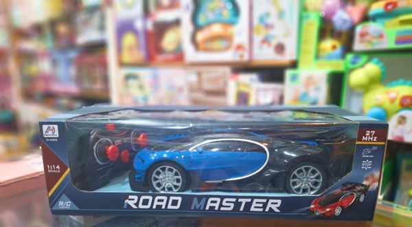 ماشین کنترلی شارژی بوگاتی دودزا مقیاس 1:14 رنگ آبی مدل ROAD MASTER_اسباب بازی ماشین کنترلی