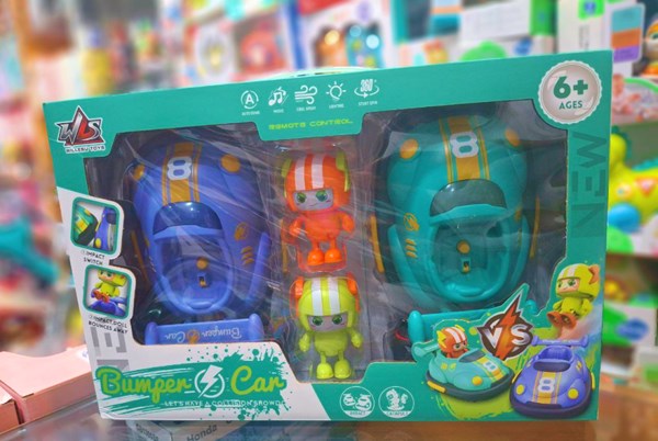 ست 2 عددی ماشین کنترلی مسابقه‌ ای دودزا مدل BUMPER CAR RQ3058_اسباب بازی ماشین کنترلی