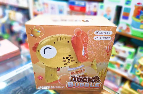 تفنگ اسباب بازی حباب ساز چراغ دار طرح اردک مدل Geometric Bubble Gun 6623_اسباب بازی تفنگ