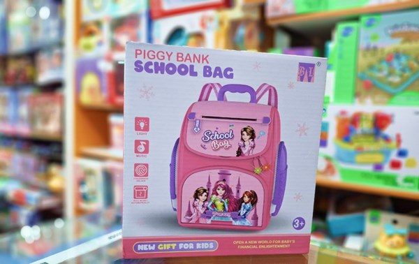 قلک مدل كوله پشتي رمزدار موزیکال طرح پرنسس School Bag Cash Box Musical_کیف و کوله پشتی