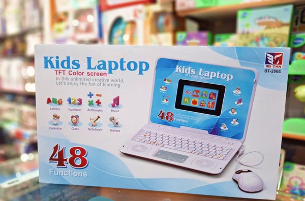 لپ تاپ آموزشی 48 کاره آبی Kids' educational laptop_اسباب بازی دیجیتال و هوشمند