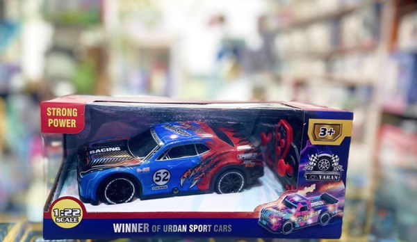 ماشین کنترلی مسابقه‌ای دودزا مقیاس 1:22 رنگ آبی مدل Sport Cars 3714_اسباب بازی ماشین کنترلی