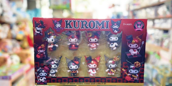 اکشن فیگور کرومی 7 سانتی مجموعه 8 عددی مدل YH1014 Kuromi_اسباب بازی اکشن فیگور