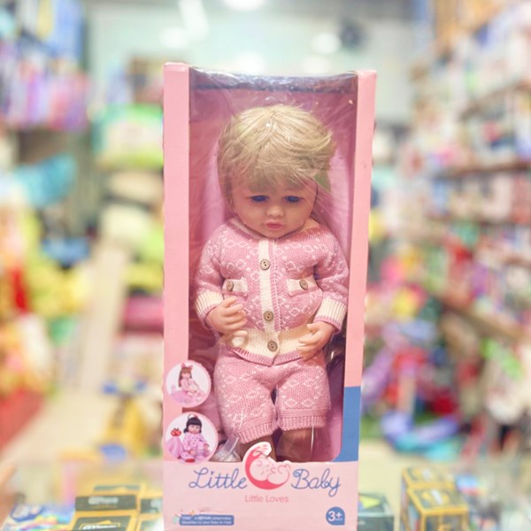 عروسک سیلیکونی دختر بچه 50 سانتی سخنگو با لباس زمستانی_اسباب بازی عروسک دخترانه