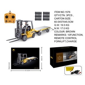 اسباب بازی ماشین کنترلی شارژی لیفتراک سه کاره حرفه ای هوینا مدل Huina Trucks Rc 1576 مقیاس 1:10_اسباب بازی ماشین کنترلی