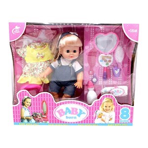 عروسک دخترانه جدید بیبی بورن هشت کاره BABY BORN_ اسباب بازی عروسک دخترانه