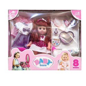عروسک دخترانه جدید بیبی بورن هشت کاره BABY BORN_ اسباب بازی عروسک دخترانه