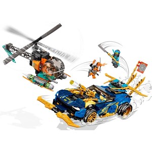 اسباب بازی لگو نینجاگو ماشین مسابقه EVO جی و نیا 536 قطعه مدل Jay and Nya’s Race Car EVO - 71776 Building Kit_اسباب بازی لگو