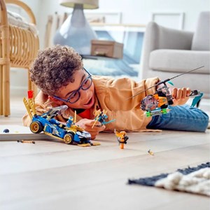 اسباب بازی لگو نینجاگو ماشین مسابقه EVO جی و نیا 536 قطعه مدل Jay and Nya’s Race Car EVO - 71776 Building Kit_اسباب بازی لگو