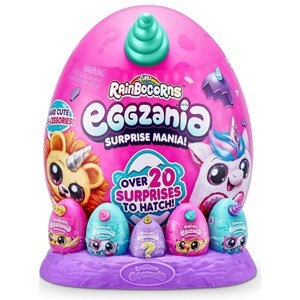 عروسک دخترانه سورپرایزی رینبوکورنز RainBocoRns سری Eggzania با شاخ آبی مدل Zuru - Rainbocorns - Eggzania Surprise Mania Blue_اسباب بازی عروسک دخترانه
