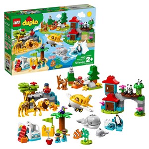 اسباب بازی لگو دوپلو دنیای حیوانات 121 قطعه مدل World Animals - 10907 Building Kit_اسباب بازی لگو