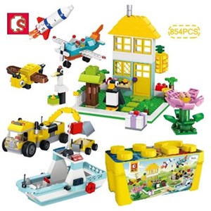 اسباب بازی لگو کلاسیک خلاقیت 854 قطعه مدل Sembo 101402 Large Creative Brick Box_اسباب بازی لگو