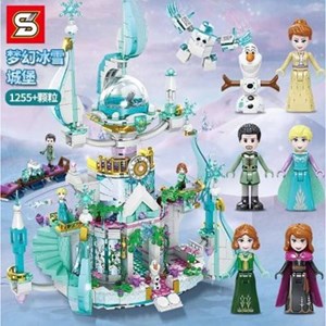 اسباب بازی لگو دیزنی قصر السا فروزن اس وای 1255 قطعه مدل Lego SY 1458 Fantasy Ice Castle Ice and Snow Princess – Frozen_اسباب بازی لگو