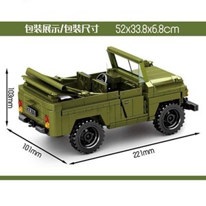 اسباب بازی لگو تکنیک جیپ ارتشی سبز 662 قطعه مدل SEMBO 705700 BJ212_اسباب بازی لگو