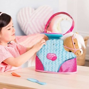 اسباب بازی کیف دستی پوچی پاپز Pucci Pups به همراه اسب پولیشی مدل Pucci Pups Beige Horse with Bag _اسباب بازی عروسک دخترانه