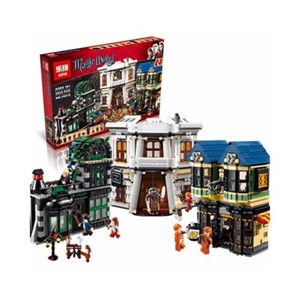 اسباب بازی لگو هری پاتر کوچه دیاگون 2025 قطعه مدل Magic Castle Building Blocks Toy -16012_اسباب بازی لگو