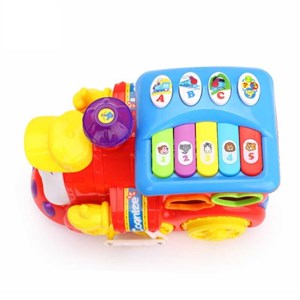 اسباب بازی نوزادی موزیکال قطار میوه ای هولی تویز مدل 556 Hola Smart Q&A Musical Cartoon Train _اسباب بازی نوزادی