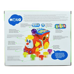 اسباب بازی نوزادی موزیکال قطار میوه ای هولی تویز مدل 556 Hola Smart Q&A Musical Cartoon Train _اسباب بازی نوزادی