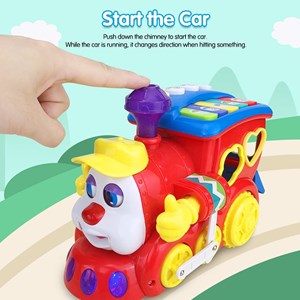 اسباب بازی نوزادی موزیکال قطار میوه ای هولی تویز مدل 556 Hola Smart Q&A Musical Cartoon Train _اسباب بازی نوزادی