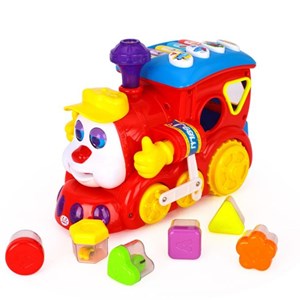 اسباب بازی نوزادی موزیکال قطار میوه ای هولی تویز مدل 556 Hola Smart Q&A Musical Cartoon Train _اسباب بازی نوزادی