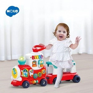اسباب بازی نوزادی واکر چندکاره موزیکال طرح قطار هولی تویز مدل Hola Toys E8990 _اسباب بازی نوزادی