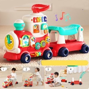 اسباب بازی نوزادی واکر چندکاره موزیکال طرح قطار هولی تویز مدل Hola Toys E8990 _اسباب بازی نوزادی