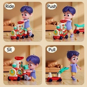 اسباب بازی نوزادی واکر چندکاره موزیکال طرح قطار هولی تویز مدل Hola Toys E8990 _اسباب بازی نوزادی
