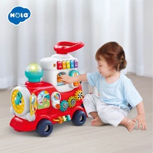 اسباب بازی نوزادی واکر چندکاره موزیکال طرح قطار هولی تویز مدل Hola Toys E8990 _اسباب بازی نوزادی