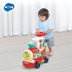 اسباب بازی نوزادی واکر چندکاره موزیکال طرح قطار هولی تویز مدل Hola Toys E8990 _اسباب بازی نوزادی