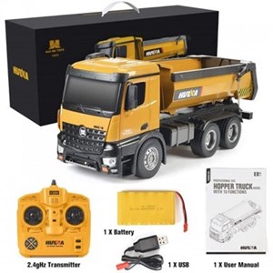 اسباب بازی ماشین کنترلی شارژی کامیون راه سازی حرفه ای هوینا مدل Huina Dump Truck 1573 مقیاس 1:14_اسباب بازی ماشین کنترلی