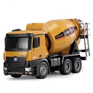 اسباب بازی ماشین کنترلی شارژی کامیون میکسر بتن حرفه ای هوینا مدل Huina Mixer Truck 1574