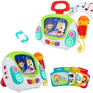 اسباب بازی نوزادی میکروفون موزیکال ضبط صدا هولی تویز مدل 3138 Hola Toys Karaoke Jukebox with Microphone for Kids _اسباب بازی موسیقی
