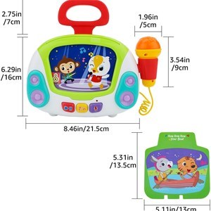 اسباب بازی نوزادی میکروفون موزیکال ضبط صدا هولی تویز مدل 3138 Hola Toys Karaoke Jukebox with Microphone for Kids _اسباب بازی نوزادی