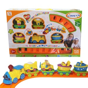 اسباب بازی نوزادی قطار موزیکال 5 کوپه نشکن (اصل) _اسباب بازی نوزادی