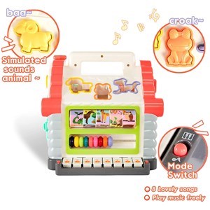 اسباب بازی نوزادی موزیکال کلبه شادی هولی تویز مدل 739 Hola Toys House Activity Cube _اسباب بازی نوزادی