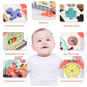 اسباب بازی نوزادی موزیکال کلبه شادی هولی تویز مدل 739 Hola Toys House Activity Cube _اسباب بازی نوزادی