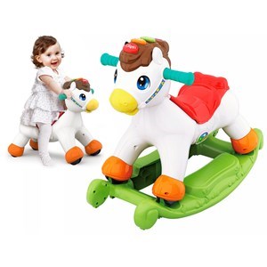اسباب بازی نوزادی موزیکال دو کاره اسب الاکلنگی هولی تویز مدل Hola Toys Rocking Horse Children's Music 987 _اسباب بازی نوزادی