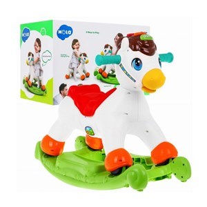 اسباب بازی نوزادی موزیکال دو کاره اسب الاکلنگی هولی تویز مدل Hola Toys Rocking Horse Children's Music 987 _اسباب بازی نوزادی