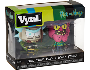 اسباب بازی اکشن فیگور دو تایی 9 سانتی فانکو پاپ ریک و تری ترسناک مدل Funko POP - Vynl - Animation - Rick and Morty - Seal Team Rick Scary Terry _اسباب بازی اکشن فیگور