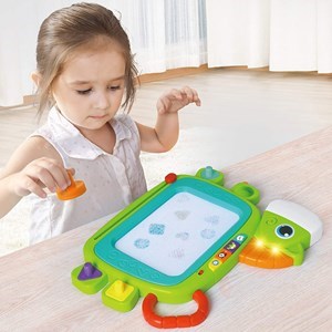 اسباب بازی نوزادی تخته سفید مگنتی موزیکال و چراغدار هولی تویز مدل 3131 Hola Toys EastSun Magnetic Drawing Board _اسباب بازی نوزادی